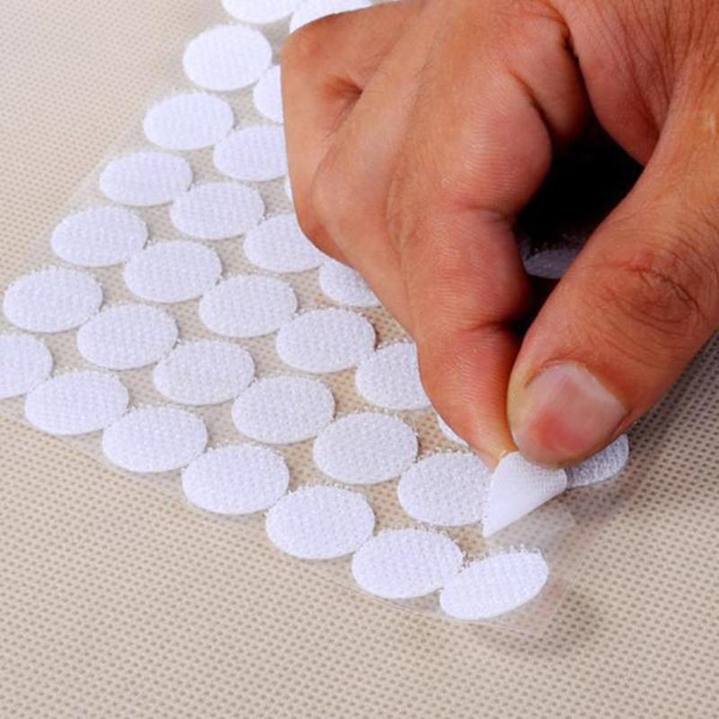 10/15/20/25mm 100 stippen stickers klittenband dubbelzijdig sterk zelfklevend nylon tape drukknoop naaigereedschap