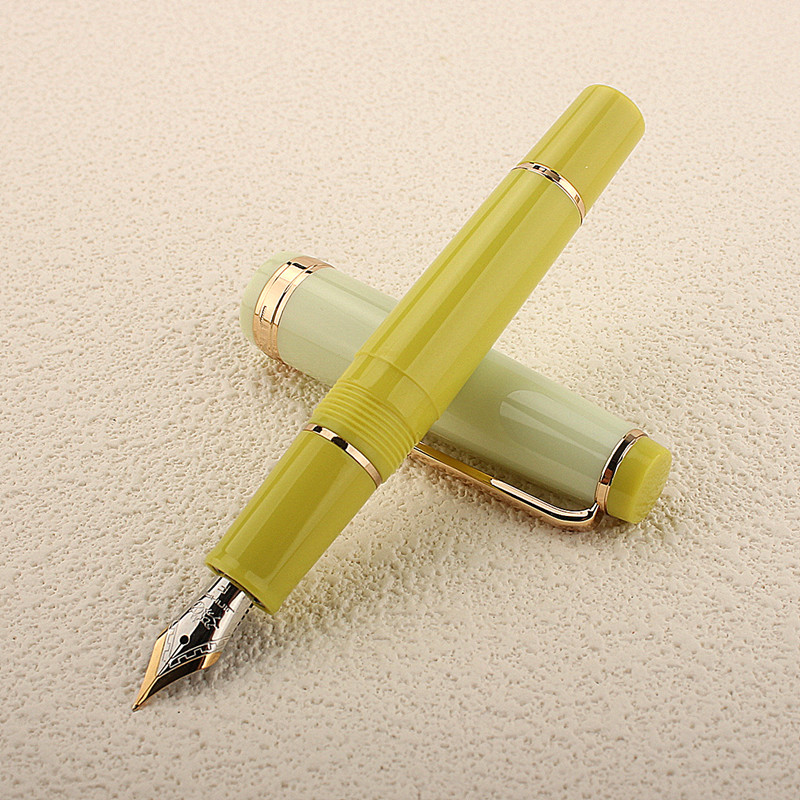 JinHao 82-Mini-Füllfederhalter, EF F M Feder, Schreibwaren, Büro, Schulbedarf, Tintenstifte, niedlicher Füllfederhalter: Gelb / EF
