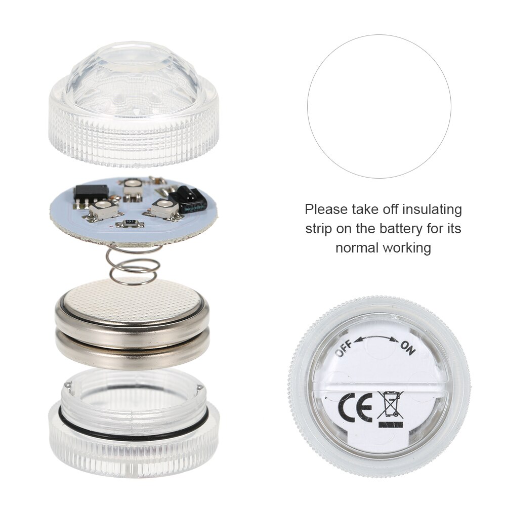 Submersible LED Lights Waterproof RGB Underwater Light For Wedding Tea Light Tub Pond Pool Bathtub Aquarium Party Vase Decor