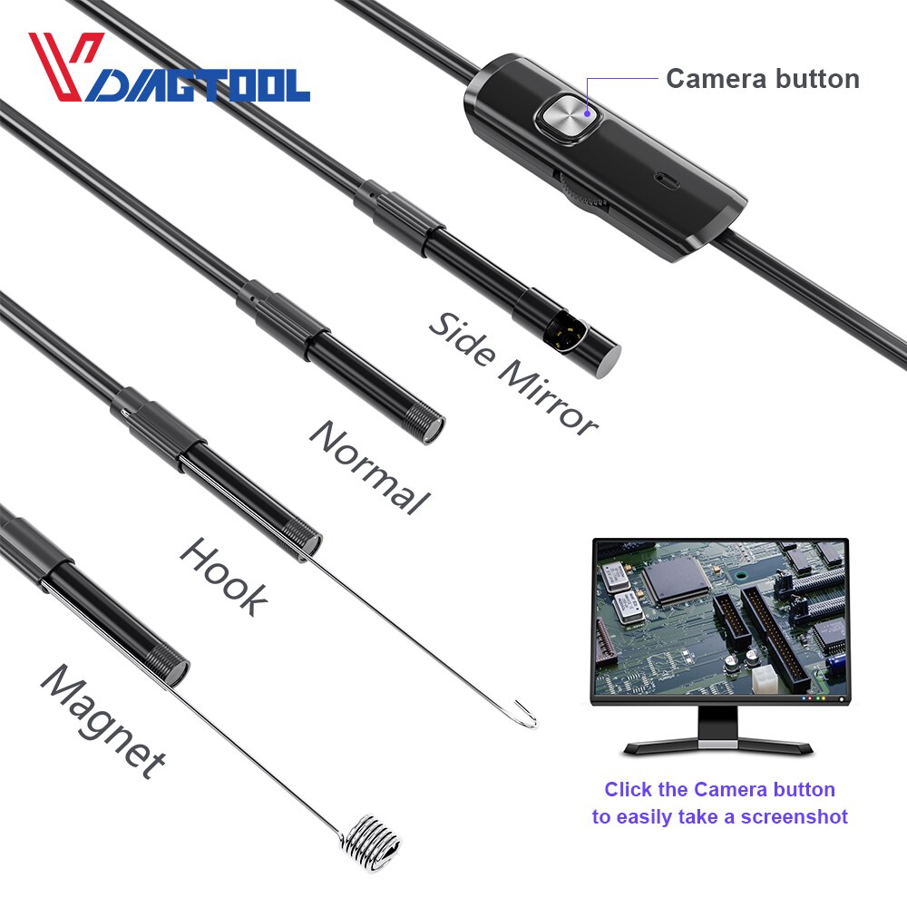 Endoscope Flexible Camera Endoscopio USB for Android/PC Notebook with 6 LEDS 5.5MM/7MM Waterproof Inspection Borescope
