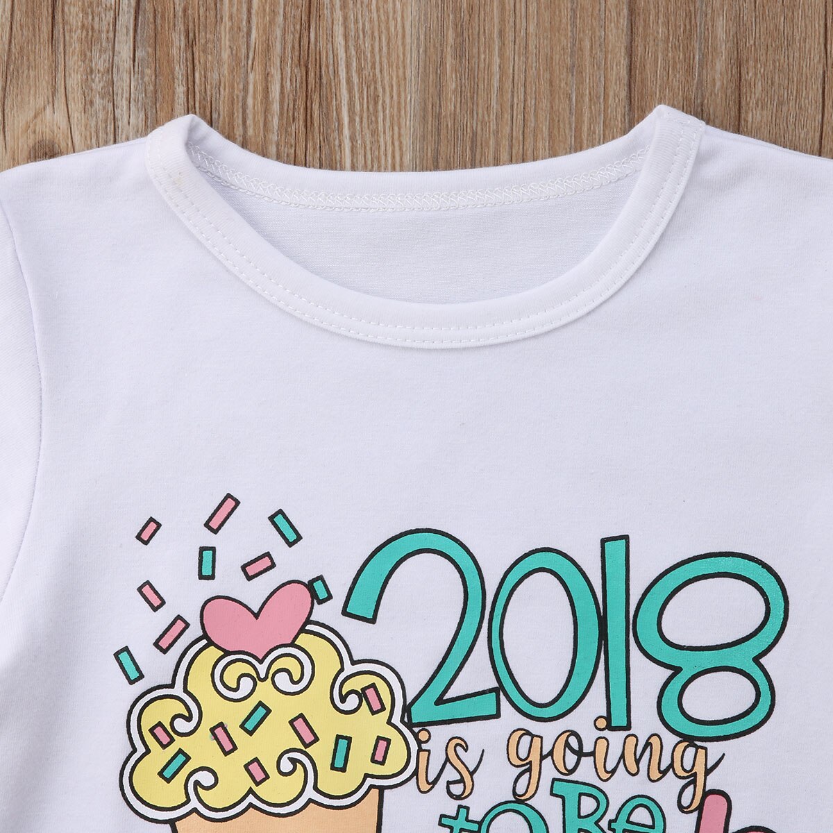 Cute Toddler Baby Girls Graphic Tee Soft Cotton Crew Neck T-shirt Tops Clothes