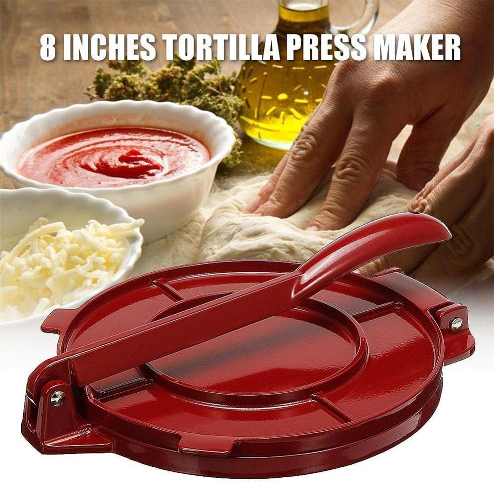 20cm tortilla maker trykk aluminium foldable hjem kjøkken trykk verktøy diy mel korn verktøy baking pai dingser maker bakew  o0 s 2
