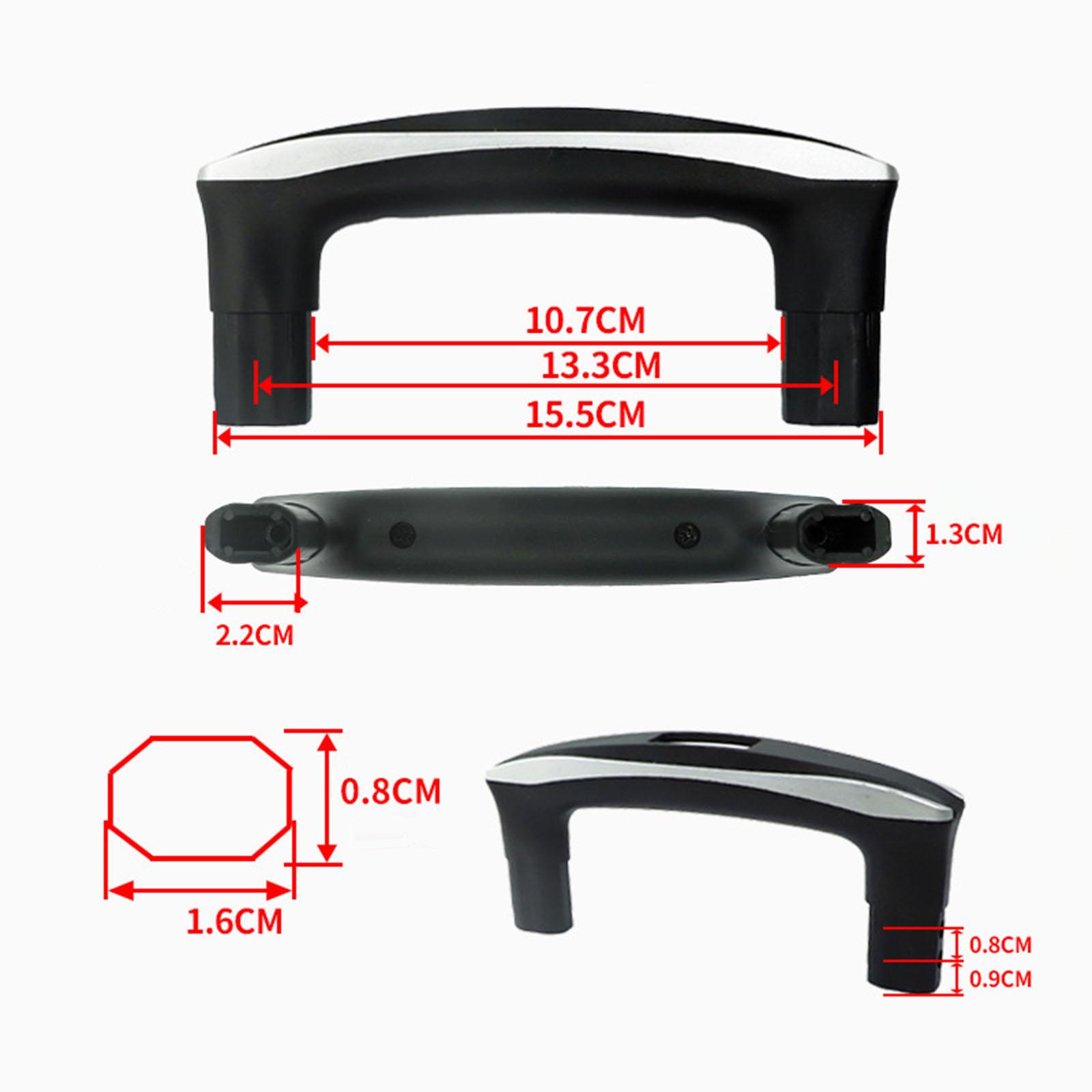 Luggage Handle Easy to Install Strong Bearing Capacity Rolling Luggage Wear Resistant for Pull Out Rod Carrying Case Handle: Silver
