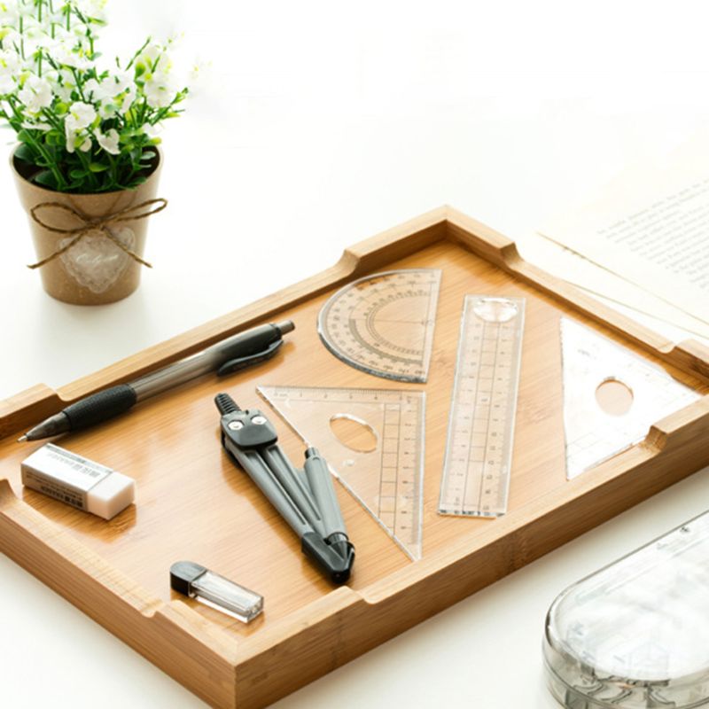 8pcs/set Portable Precision Geometry Protractor Drawing Compass Ruler Pencil Essentials Math Study Tool Kit