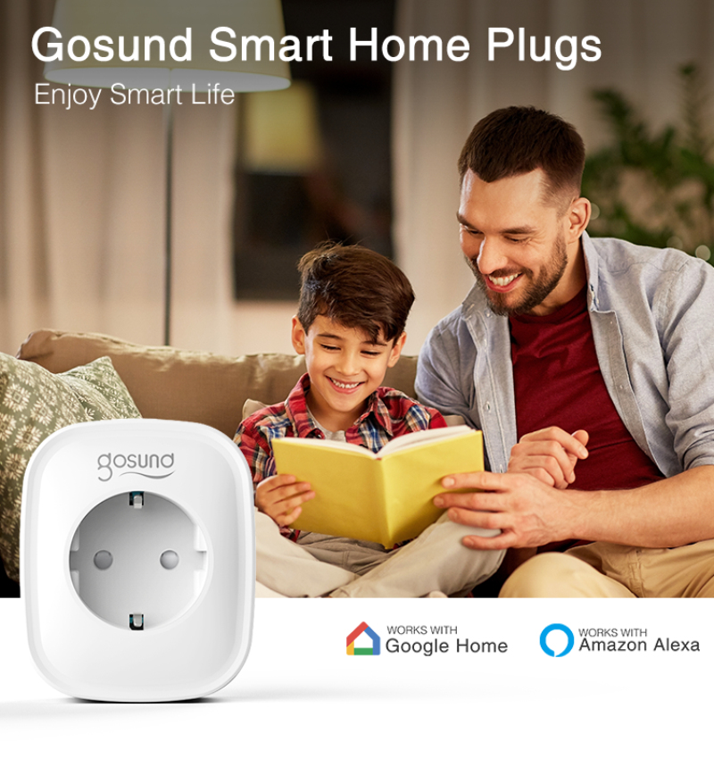 Gosund EU Smart Plug Socket Smart Life Remote Control Tuya WiFi Socket Smart Home Timing Function With Alexa Google Home