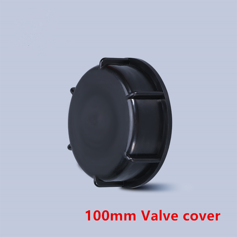 100 mm schwarzer Kunststoff-Ventildeckel, IBC-Tankventil, Ersatzkappe, Ventildeckeldichtungen, grobes Gewinde, langlebiges Hausgartenwerkzeug