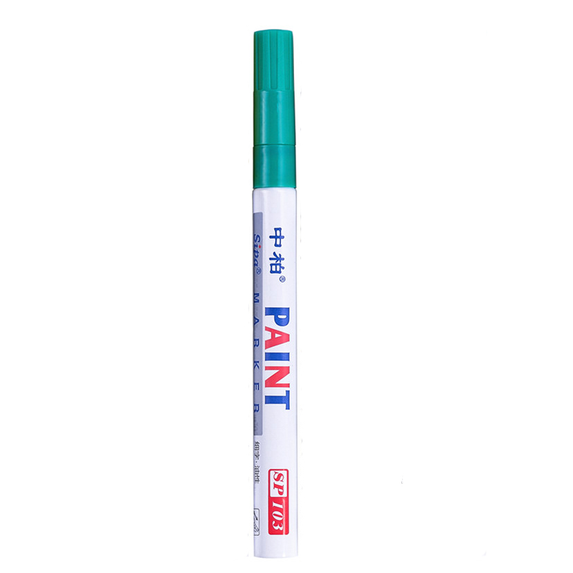 Rotuladores permanentes impermeables a base de aceite de 8 colores para pintura de cerámica, neumáticos de coche, Metal, de paquete, decoración de , vidrio: Verde