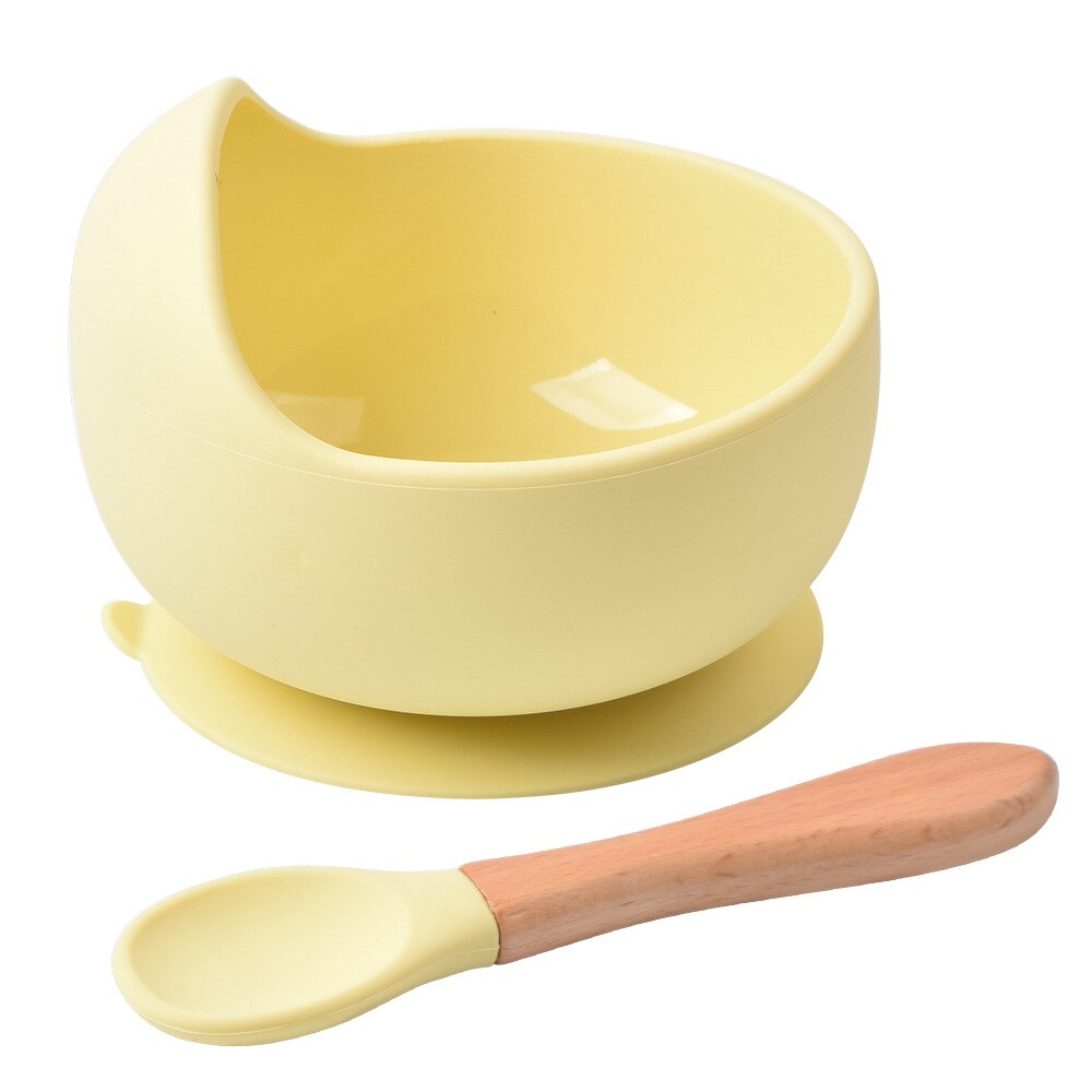 Babyvoeding Siliconen Kom Antislip Zuignap Kom Lepel Set Kinderen Servies Diner Gerechten Plaat Voor Baby Keukengerei: 2