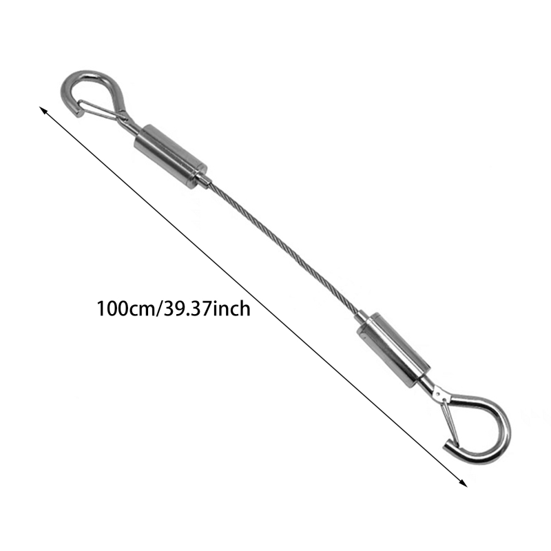 Adjustable Automatic Wire Rope Spring Hook Clothesline Picture Hanging Solution System Suspension Code Stainless Steel Cable: Brown