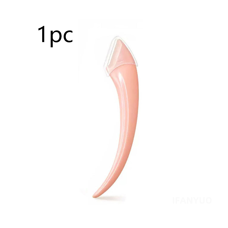 Maquinilla de afeitar para cejas, tijeras recortadoras de cejas, productos de belleza para mujeres, tijeras para cejas con peine, herramientas de maquillaje de belleza de acero inoxidable: Pizarra cepillada