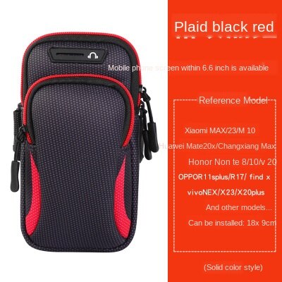 Vandtæt sport armbånd telefon taske til for til 6.5 "universal sport telefon sag armbånd kører  -8: Stor rød