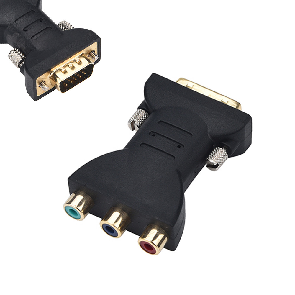 Hdtv Naar Rca Connector Converter Mannelijke Hdtv Naar 3 Rca Rgb Video Vrouw Tot Hd 15-Pin Vga Stijl component Video Jack Adapter Plug