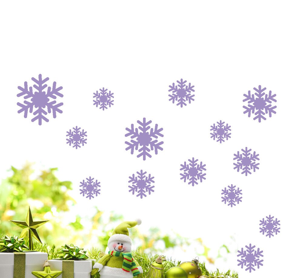 25# Wall Sticker Frozen Snow Flakes Vinyl Art Wall Quote Decal Sticker Removable Waterproof Wall Stickers Living Room Decor