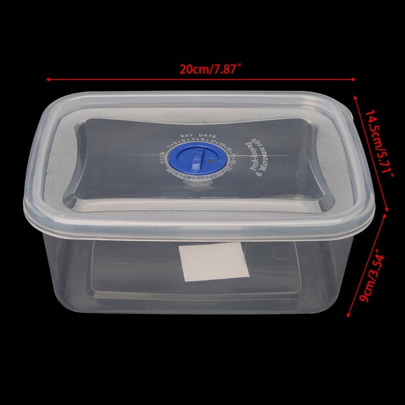 Plastic Clear Reusable Food Storage Container Lunch Box Airtight Seal With Lid