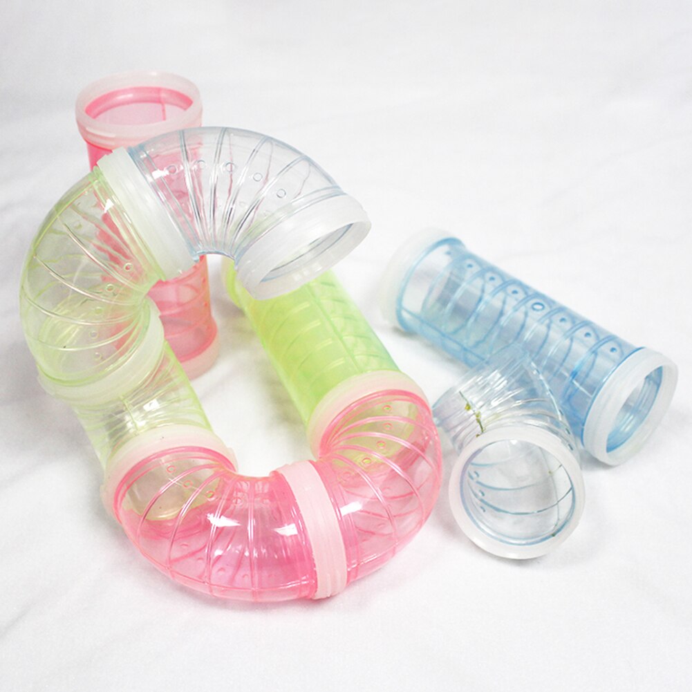 Transparente hámster rata, ardilla de la jaula del túnel tubo escalada juguete de mascotas juguetes hámster Accesorios