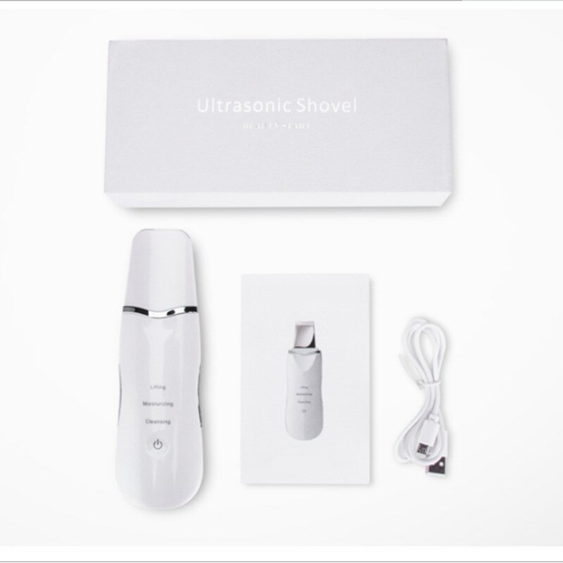 Ultraljud ansiktshudskrubber ansiktsrengöring vibration pormask borttagning exfolierande porer hud fukt skönhetsinstrument
