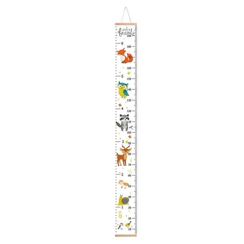 Height Chart For Kids Canvas Wall Hanging Growth Chart Nursery Height Measuring Ruler For Baby Bedroom Decoration