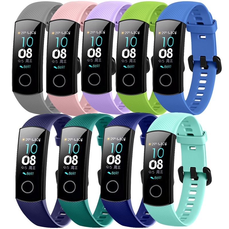 Til original huawei honor band 4 nfc smart watch armbånd silikone sport band til honor band 5 smart watch armbånd correa