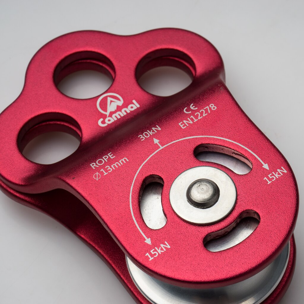30KN Triple Befestigung Pulley/Hitch Klettern Baumpfleger für 13mm Seil Rigging Luft Werkzeuge Camping Wandern Klettern Zubehör