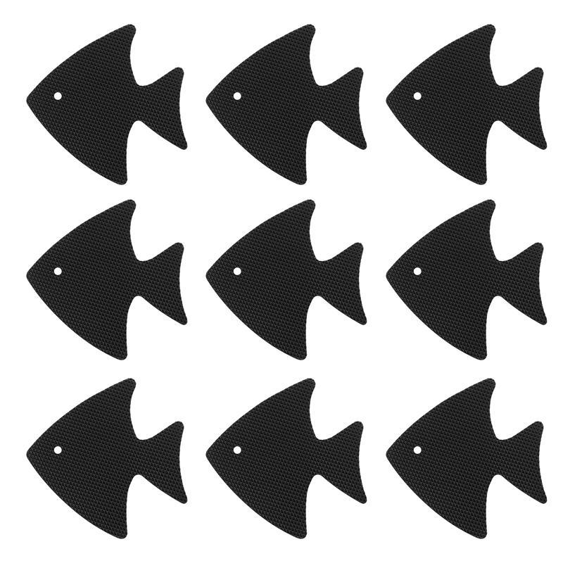 10/12/20Pcs Badkamer Anti Slip Sticker Bad Sticker Badkamer Antislip Sticker Voor Thuis Badkamer: Black 8X8CM