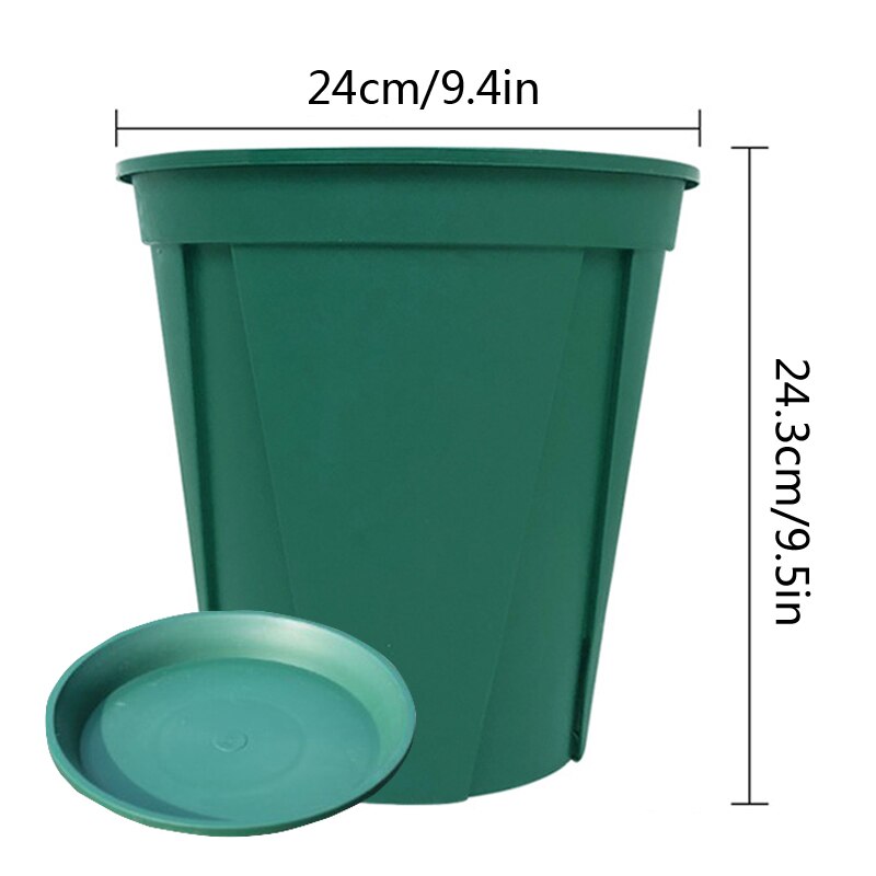 24*24 planteplantepotte i plast, frøplantebrett hjemmehage rotplantepottetransplantasjon blomsterbeholder saftig blomsterpotte stor kapasitet: 24cm