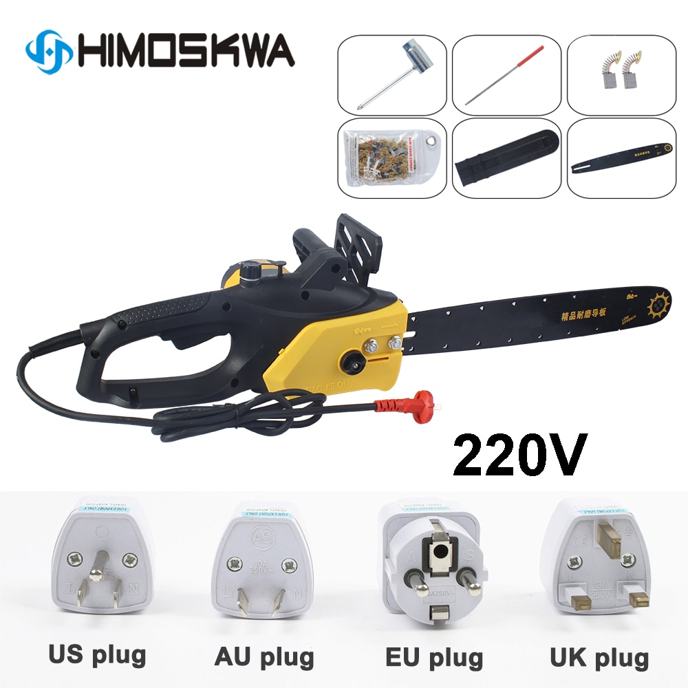 Chainsaw sawing household high-power 2200w multi-function plug-in electric chainsaw 220V