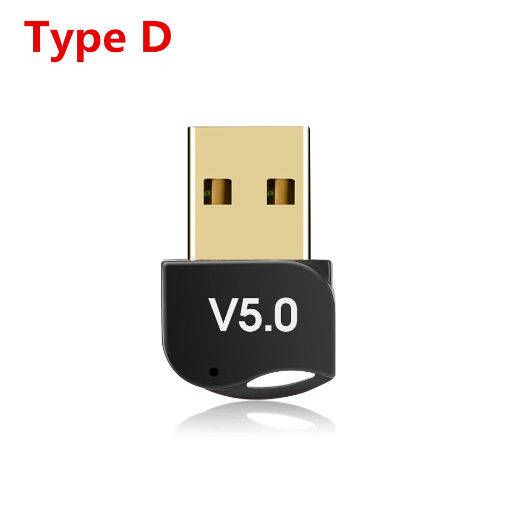 kebidumei USB Dongle Wireless Adapter Bluetooth 5.0 Dongle Music Sound Receiver Adapter Bluetooth Transmitter For Computer PC: Type D