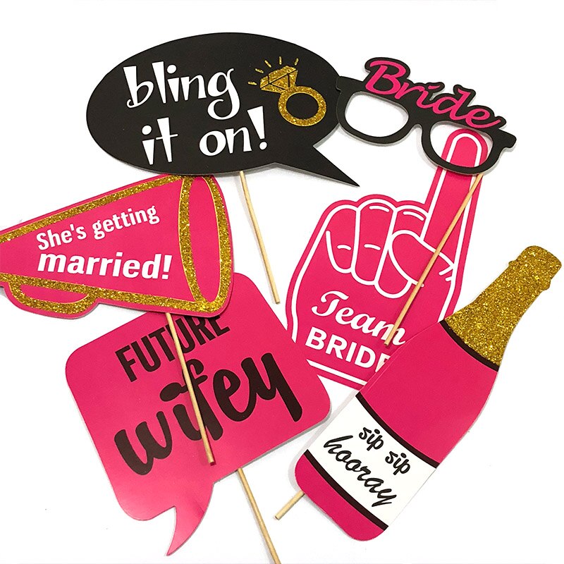 20pcs/set Wedding Party Decorations Photobooth Props Hen Party Photo Booth Props