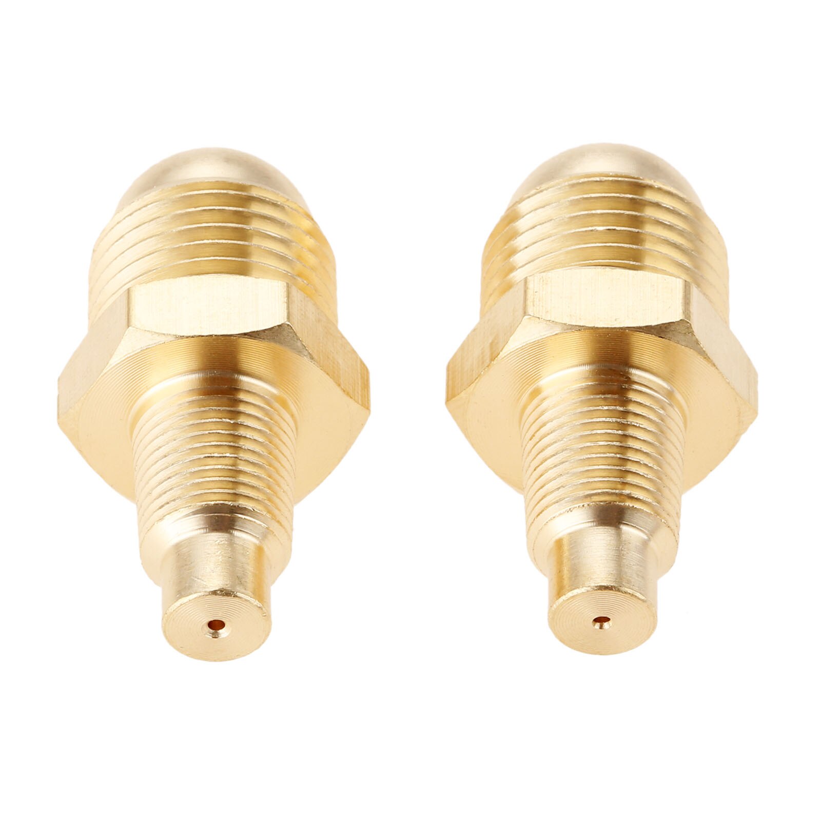 2PCS Propane Orifice Connector Brass Tube Fitting 3/8" Flare x 1/8" Mnpt for Casting Cooking Stove Grill Turkey Pot Cooker