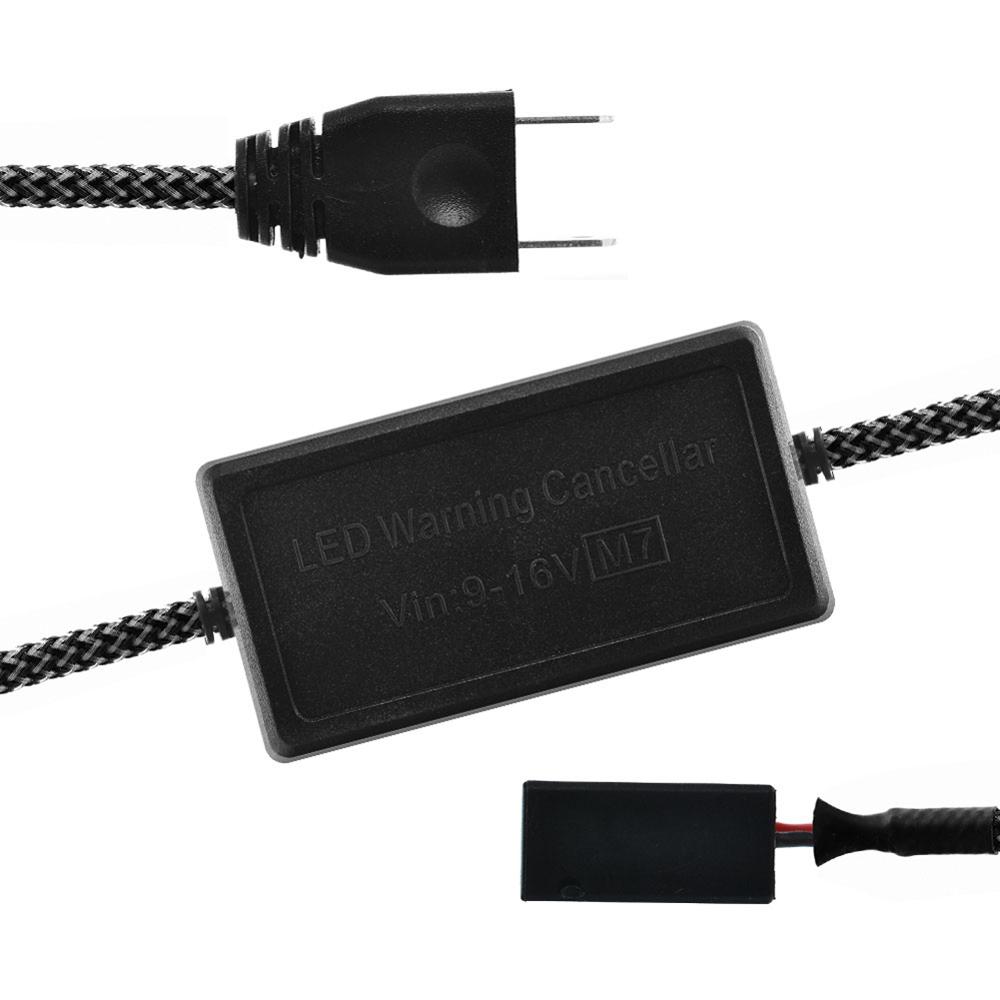 2Pcs Car H7 LED HID Headlight Decoder Canceller Canbus Head Light Error Free Anti Flicker Wiring Harness Adapter 12V