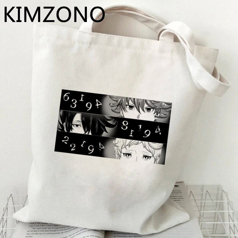 the Promised Neverland shopping bag bolsas de tela jute bag cotton bag bolsa compra ecobag bolsas ecologicas reciclaje sacolas