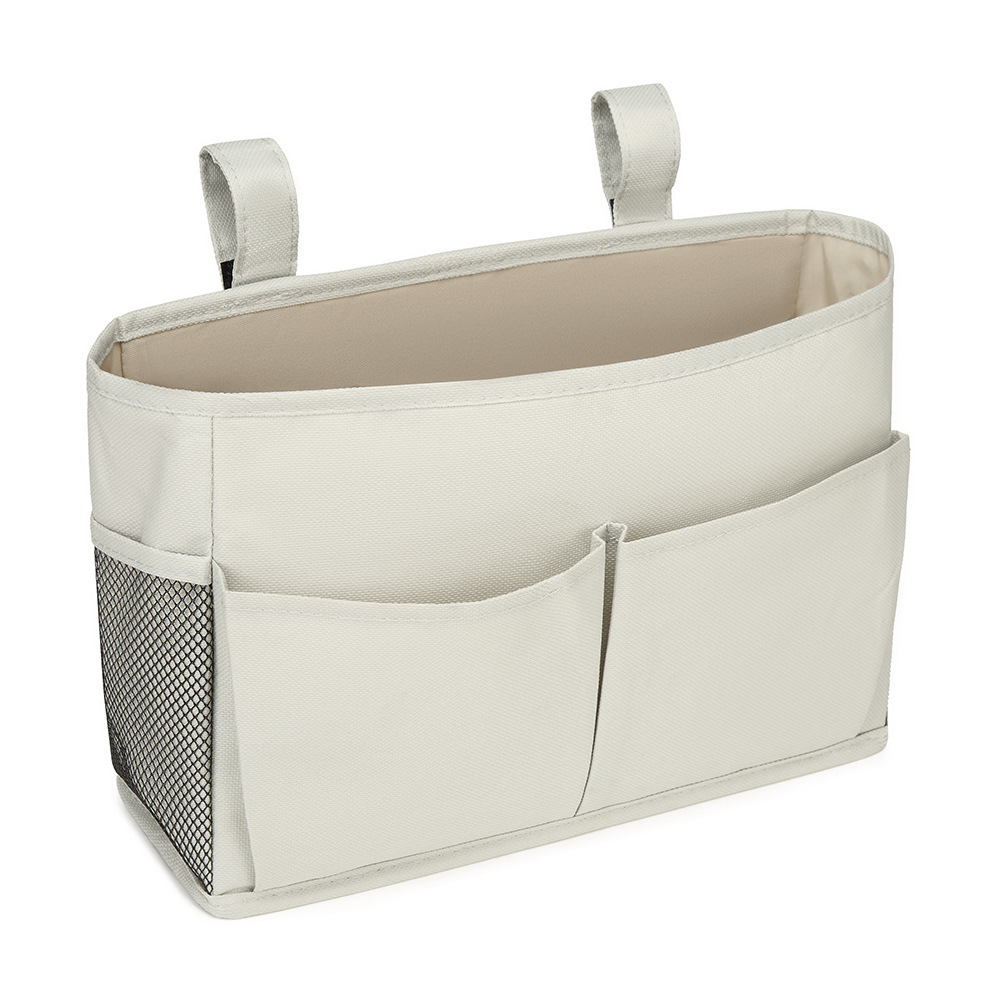 Nachtkastje Organizer voor stapelbedaccessoires Slaapzaalopslag voor nachtkastje Plank en stapelbed Plank Bed Caddy voor thuis: Light Grey