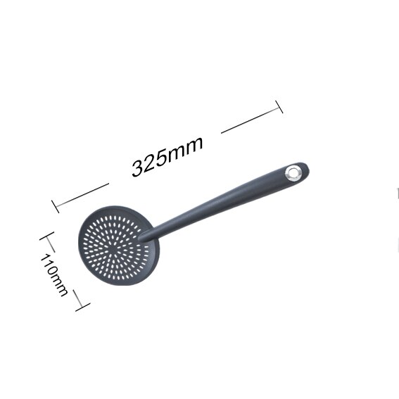 Espumadera antiadherente de nailon resistente al calor, ranurado colador, pinzas finas, utensilios de cocina de grado alimenticio: Skimmer