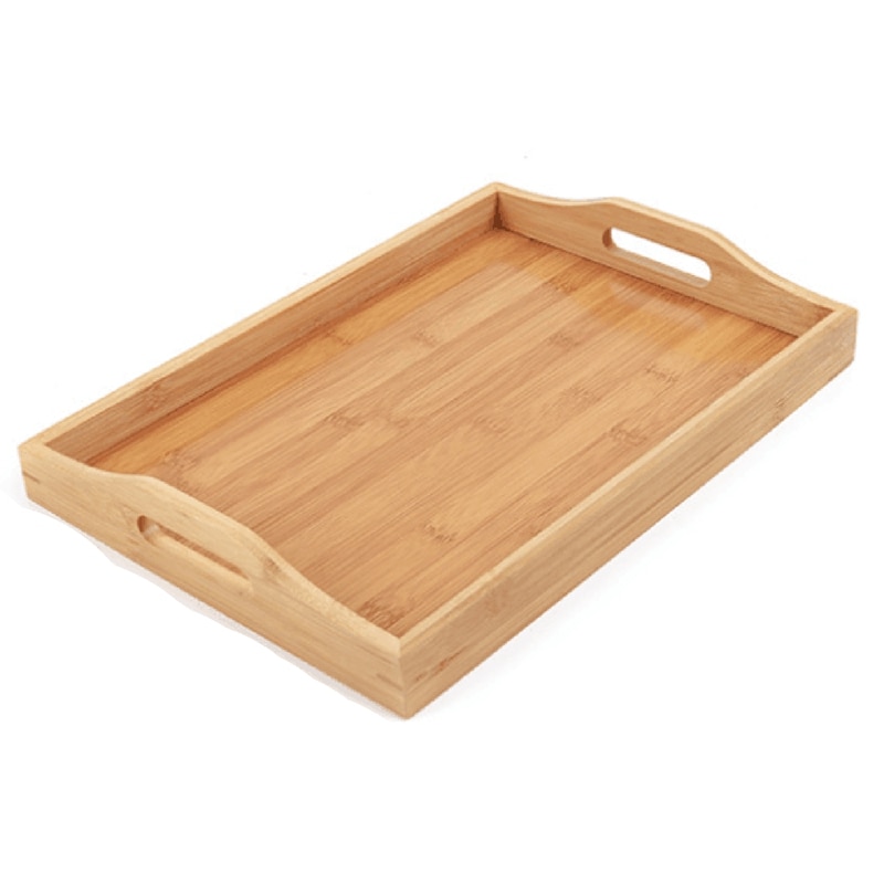 Serving Tray Bamboo - Wooden Tray with Handles - G... – Grandado