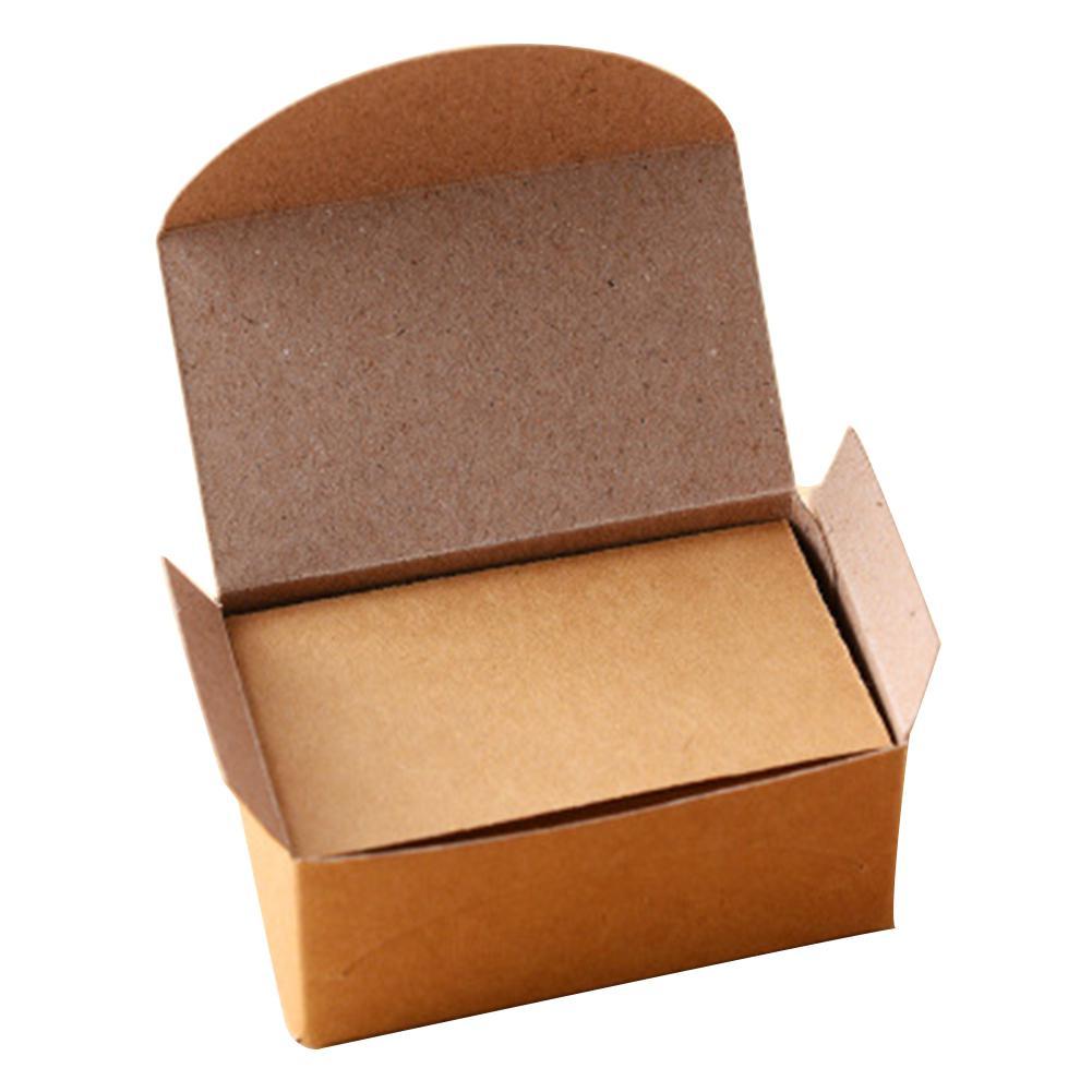 100pcs Retro Double-sided Blank Kraft Paper Business Cards Word Card Message Card DIY Postcard Message Wedding Card Card: Kraft paper color