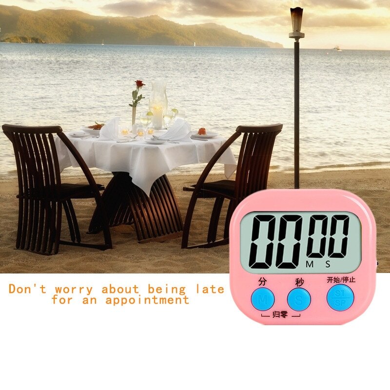 Super Thin LCD Digital Screen Kitchen Timer Square Cooking Count Up Countdown Alarm Sleep Stopwatch Temporizador Clock