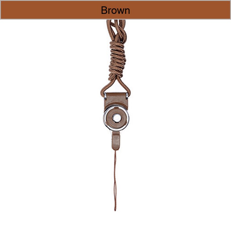 Multi-function Mobile Phone Straps Rope for Samsung Galaxy S9 S8 Plus note 8 9 Lanyard Neck Strap Phone wrist strap Decoration: brown