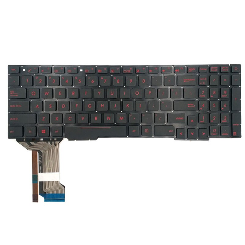 Angielski wymiana klawiatury laptopa Asus GL553 serii GL553V GL553VW ZX553VD ZX53V FX553VD nas układ z podświetleniem