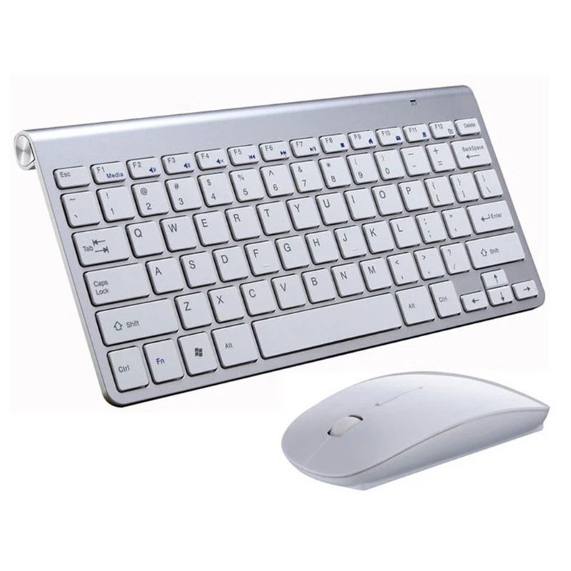 Waterproof 2.4G Wireless Silent Keyboard and Mouse Set for PC Computer Smart TV