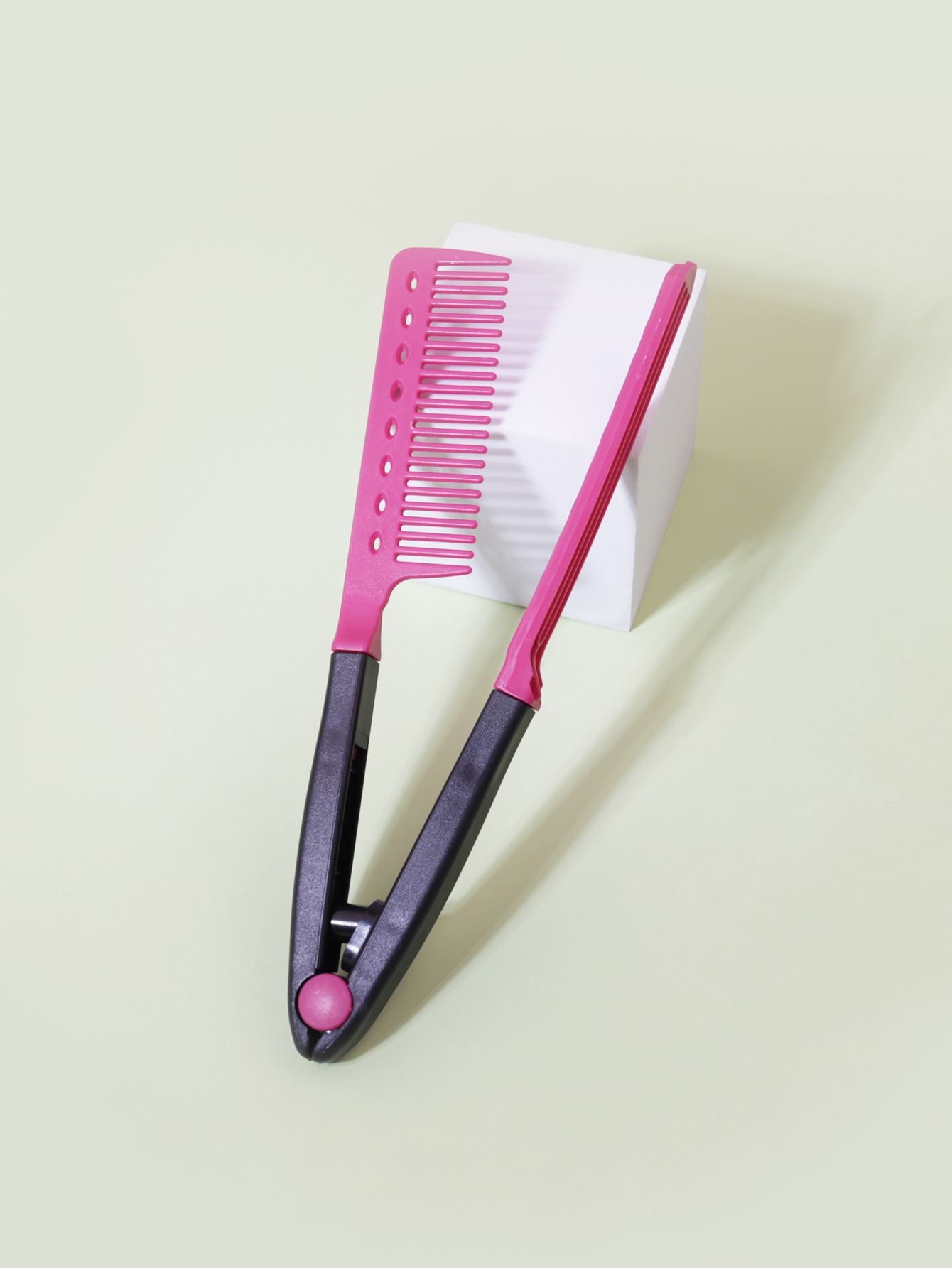 1 Uds. Peine plano, cepillo de pelo liso para peluquería, peine, alisador de estilismo de belleza, alisador de pelo liso en forma de V