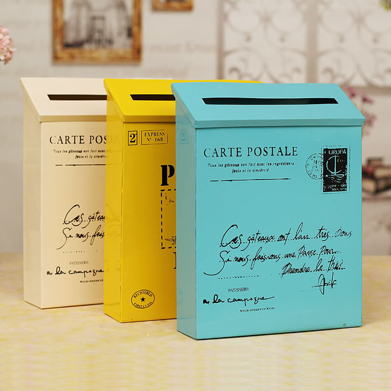 Boîte aux lettres en étain | Vintage Style américain, mur américain extérieur, boîte à lettres, décoration de jardin pour la maison