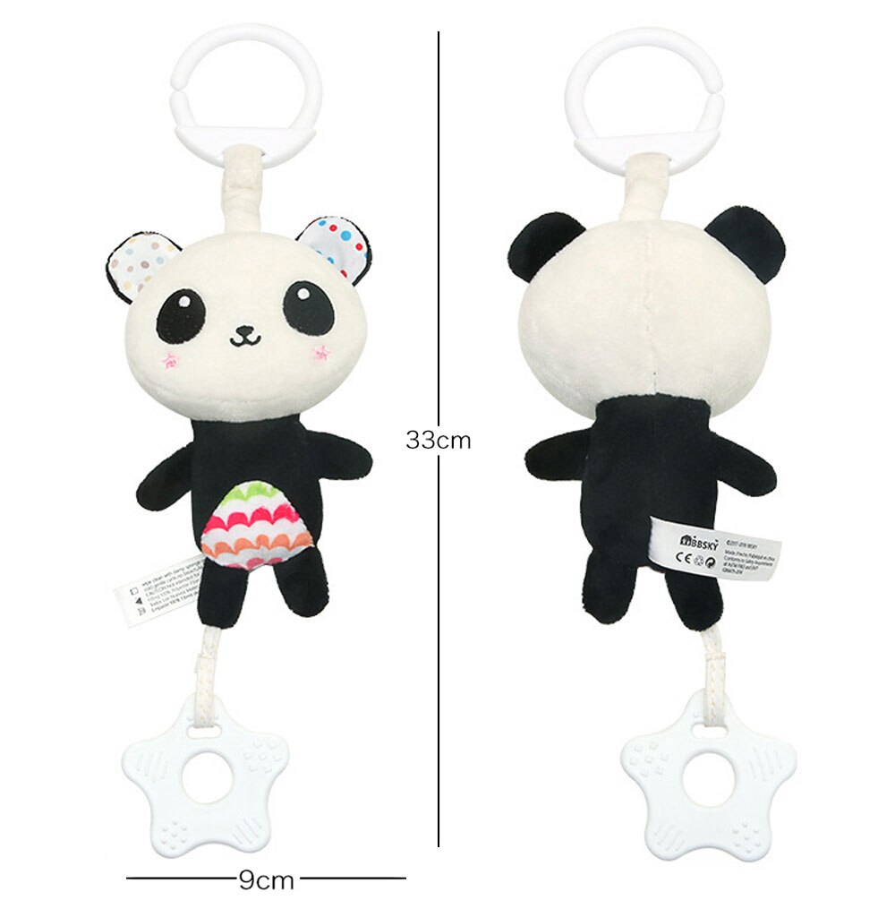 Montessori Rammelaars Dier Bed Bel Mobiles Peuter Speelgoed Crib Speelgoed Voor Kids Zachte Muzikale Educatief Pasgeboren Baby Rammelaars: SWJ003-Panda