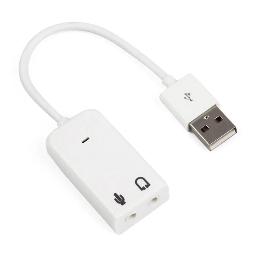 Adaptador de áudio USB Placa de som externa com fone de ouvido e microfone de 3,5 mm para Windows Mac Linux PC Laptop: Default Title