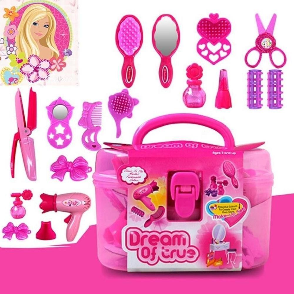 Mode Meisje Schoonheid Salon Accessoires Kinderen Games Speelgoed Simulatie Föhn Spelen Dressing Beauty Sieraden Set