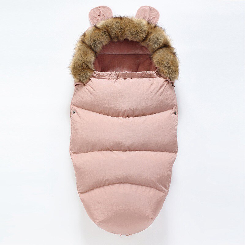 Baby Sleeping Bag Super Thick Winter Baby Envelope In Stroller Footmuff Baby Sleep Sacks 24Month Newborn Sleeping Bag for Infant: Dark Pink