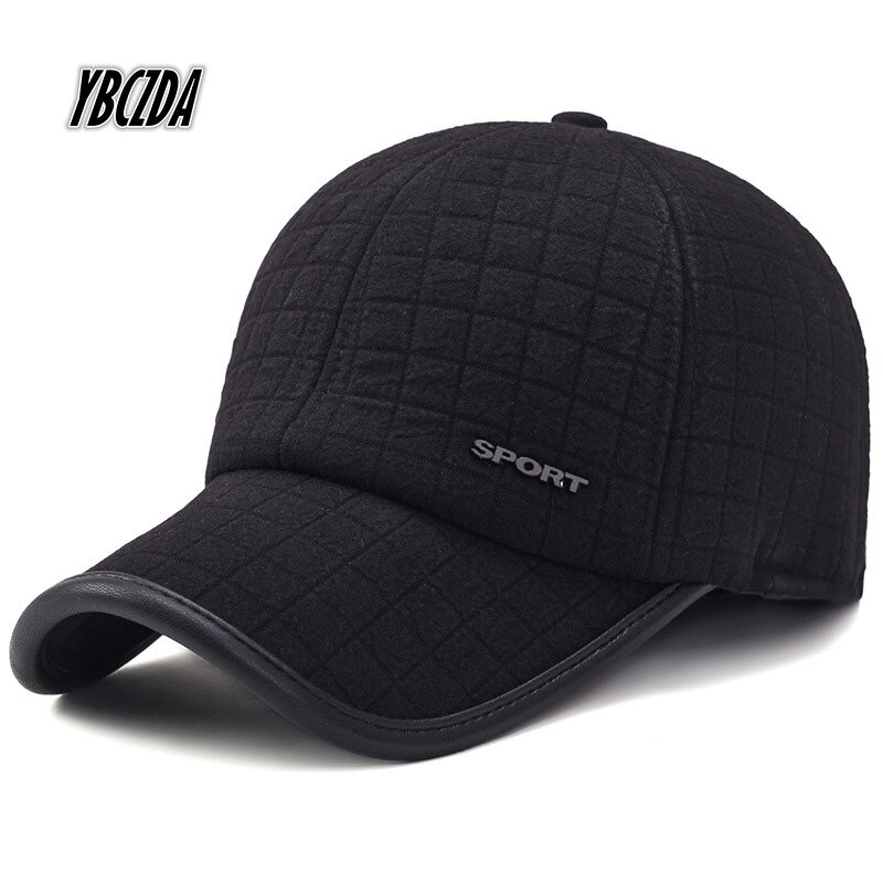 HOT nuovo Berretto Da Baseball di Inverno Per Gli Uomini Con Paraorecchie Caldo di Cotone Più Spessa Uomini della Protezione di Snapback Cappelli di Protezione per le Orecchie del Padre casquette