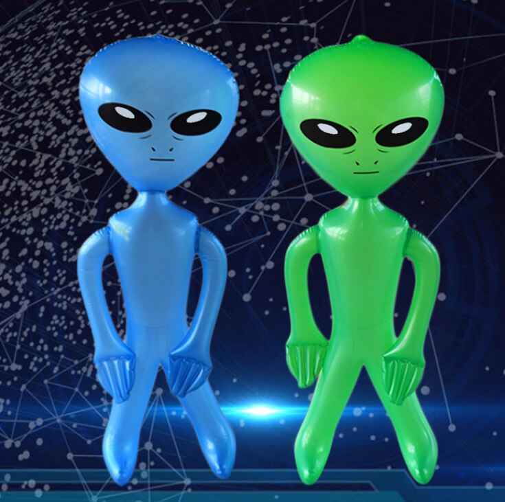 90 Cm/170 Cm Pvc Alien Opblaasbare Groene Pop Volwassen Kind Speelgoed Halloween Horror Kerst Verjaardagsfeestje Props