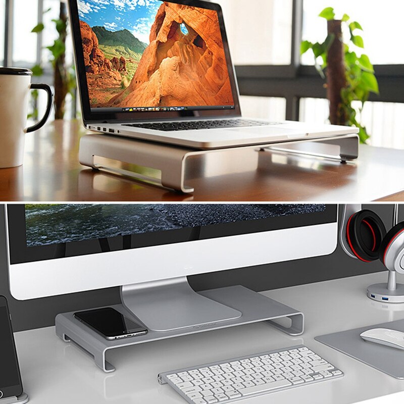 ORICO Computer Monitor Stand Geeignet für Laptop Desktop-Computer Monitor Stand Basis Erhöht Aluminium Legierung Lagerung Halterung