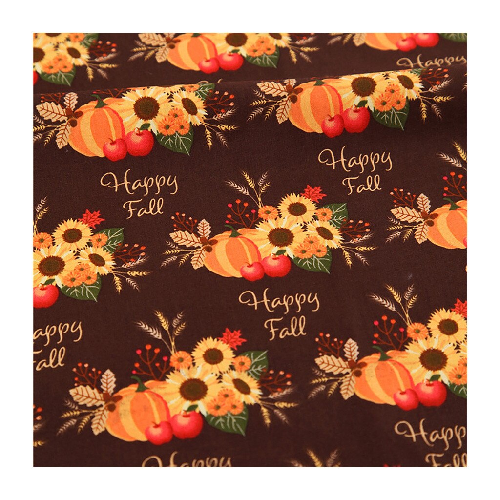 6Pcs Diy Hand Gestikt Kinderen Katoen Gedrukt Halloween Pompoen Zakdoek Doek Materiaal Diy Handgemaakte Ambachten Stof Doek