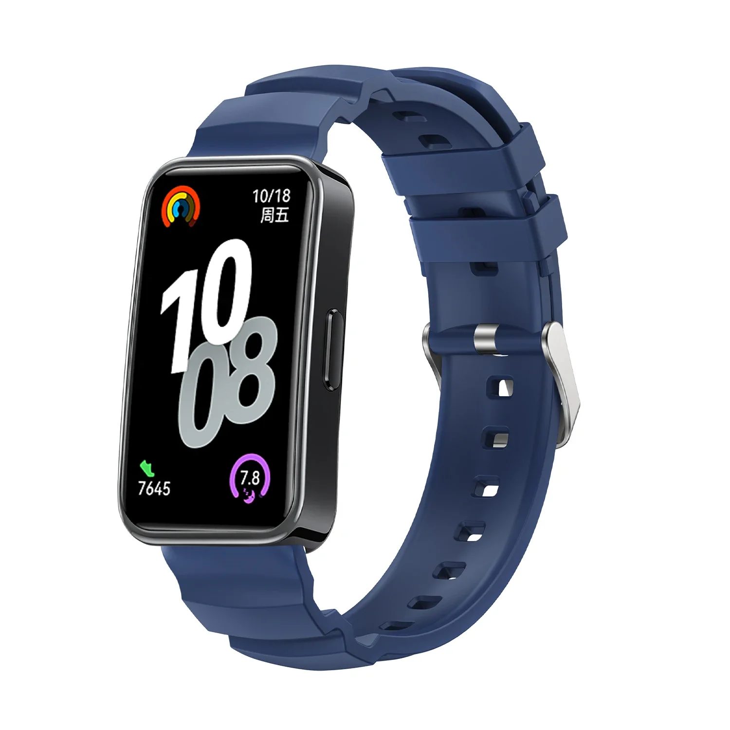 Bracelet pour Huawei Band 8 9 10 bracelet accessoires SmartWatch remplacement bracelet de montre bracelet en Silicone correa bracelet Huawei Band 8: Argent jaune